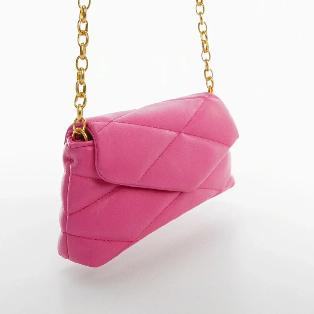 Mango Pink Quilted Chain Bag/NWT